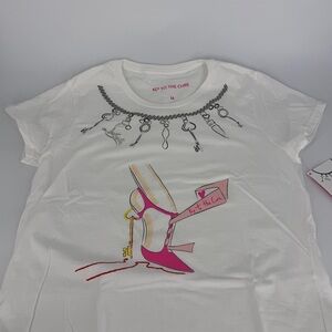 RARE! M Christian Louboutin Saks Key to the Cure Limited Edition T-Shirt E980